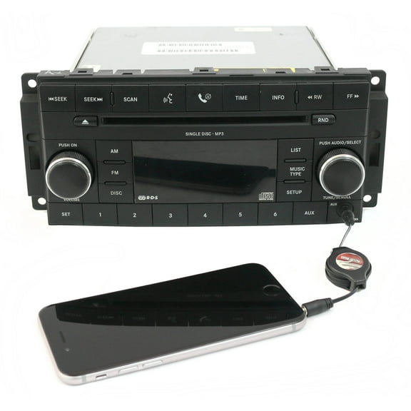 Restored 07-08 Dodge Avenger Chrysler Sebring AM FM Radio CD Player w Aux P05064058AJ RES (Refurbished)