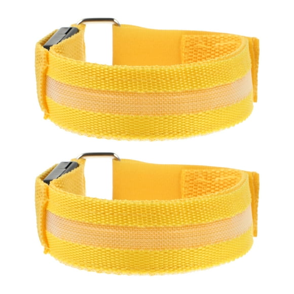 Miangastore 2Pcs Luminous Running Bracelets LED Glowing Sports Bracelets Running Light Up Armbands