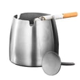 thumbnail image 4 of Cenicero Cigarros Escritorio Acero Inoxidable Con Tapa para Oficina en Casa, 4 of 9