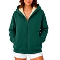 thumbnail image 2 of Certgust Hoodies for Women Under $10 Hot Sales Zip Up Hoodie Women Fleece Lined Jacket Fall Winter Coat Casual Trendy Clothing, 2 of 4
