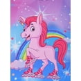 thumbnail image 5 of WIBACKER 3-12Y Girls 2-Piece Pajamas 3D Unicorn Printed Short Sleeve Cool Summer PJ Set Kids Sleepwear, 5 of 10