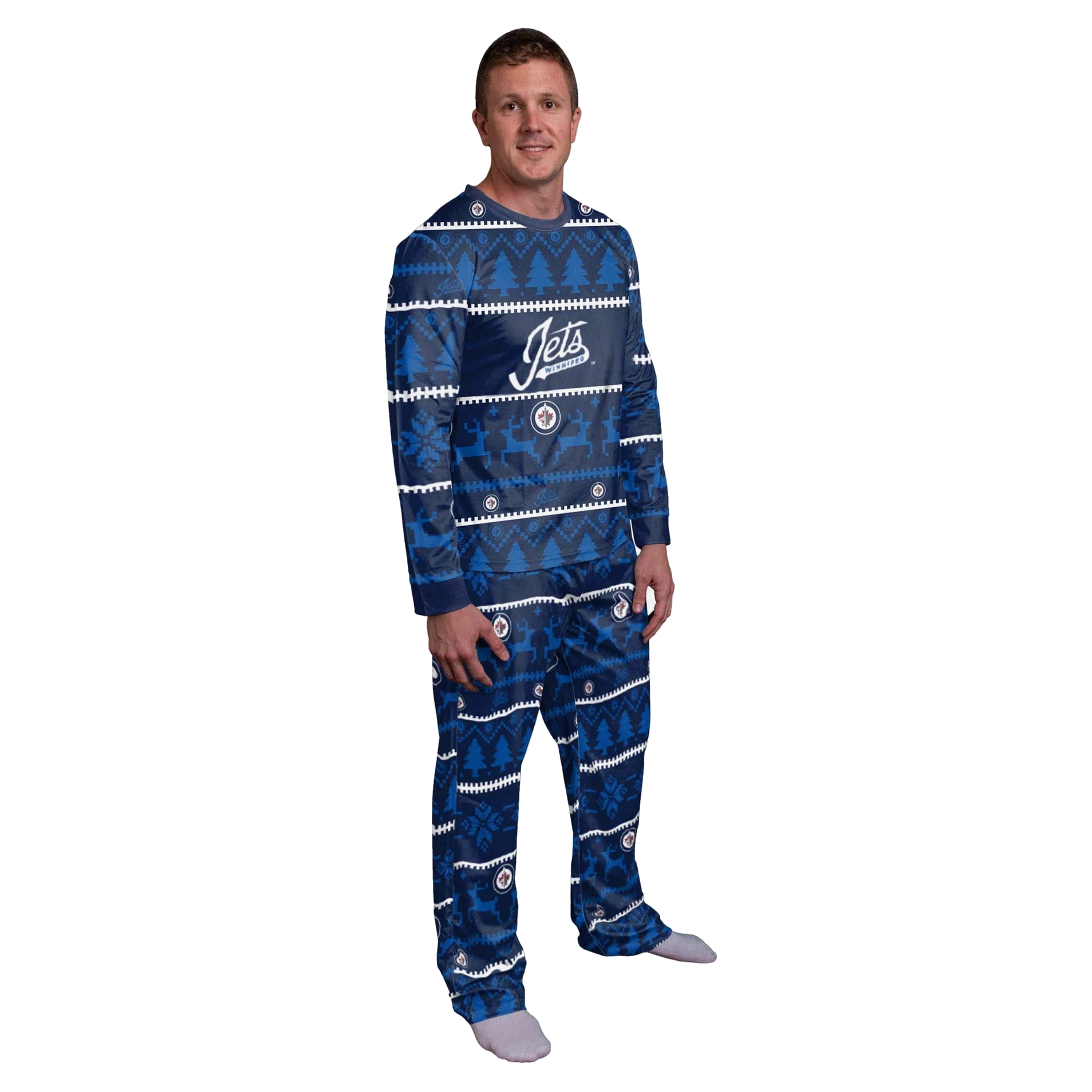Men's Winnipeg Jets NHL Wordmark Pajama Set Walmart Canada