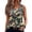 Khaki, variant on Womens Sleeveless Tunics Henley Shirts U-Neck Button Down Blouse Tank Tops Casual Pleated Basic, Light Green S