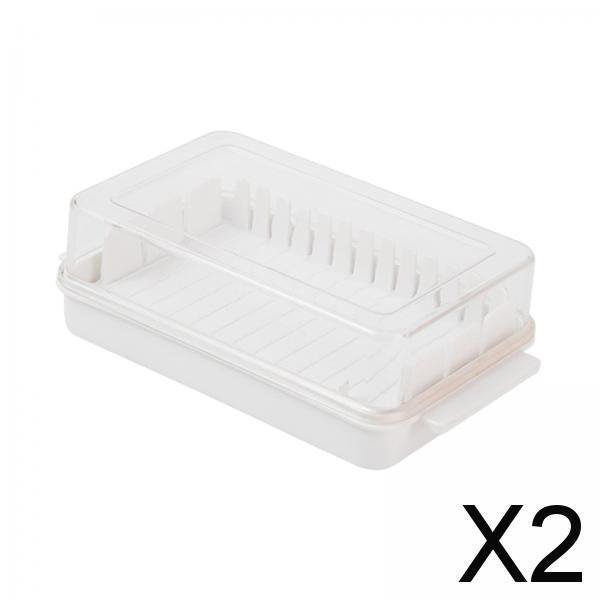 2 Platos De Con Tapa, Organizador De De Queso Para Cocina, Mesa De Comedor Para Hornear S 2 piezas