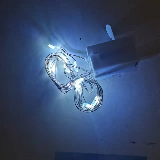 Lámpara de alambre de cobre Cadena de luces LED Cadena de luces LED Luz intermitente de tres funciones Luz decorativa para pastel Caja cuadrada pequeña