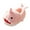 Full-wrapped Pink, variant on Toddler Boys Girls Cute Shark Slippers Kids Non-Slip Fuzzy Bedroom House Shoes