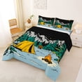 thumbnail image 2 of Catabedysis Starry Camping Full Size Comforter Sets,Bear Tent Print Bedding Comforter Set For Boys,Multicolor,Black Reversible,3pcs,1 Comforter and 2 Pillowcases, 2 of 7