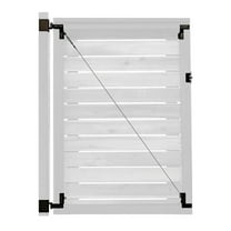 Adjust-A-Gate Unlimited Frameless Anti-Sag Gate Kit, Fits 72" x 84", Brown