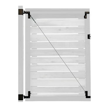 Adjust-A-Gate Unlimited Frameless Anti-Sag Gate Kit, Fits 72" x 84", Brown