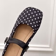 thumbnail image 6 of oqasdz Women's Casual Shoes Lightweight Lace Front Polka Dot Pattern Ballet Shoes Elegant Low Heel Round Toe Ladies Daily Wear Summer Outdoor, 6 of 7