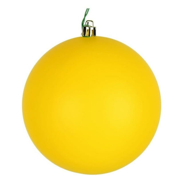 Adornos Esfera de Plástico Vickerman 6 cm Amarillo Mate (Paquete de 4)