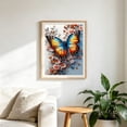 thumbnail image 5 of BYGFHLYW Diamond Art Kits for Adults, 3D Butterfly Flower 5D Full Round Drill DIY Diamond Painting, Floral Insect Home Wall Decor, 11.8x15.8 Inch, 5 of 7