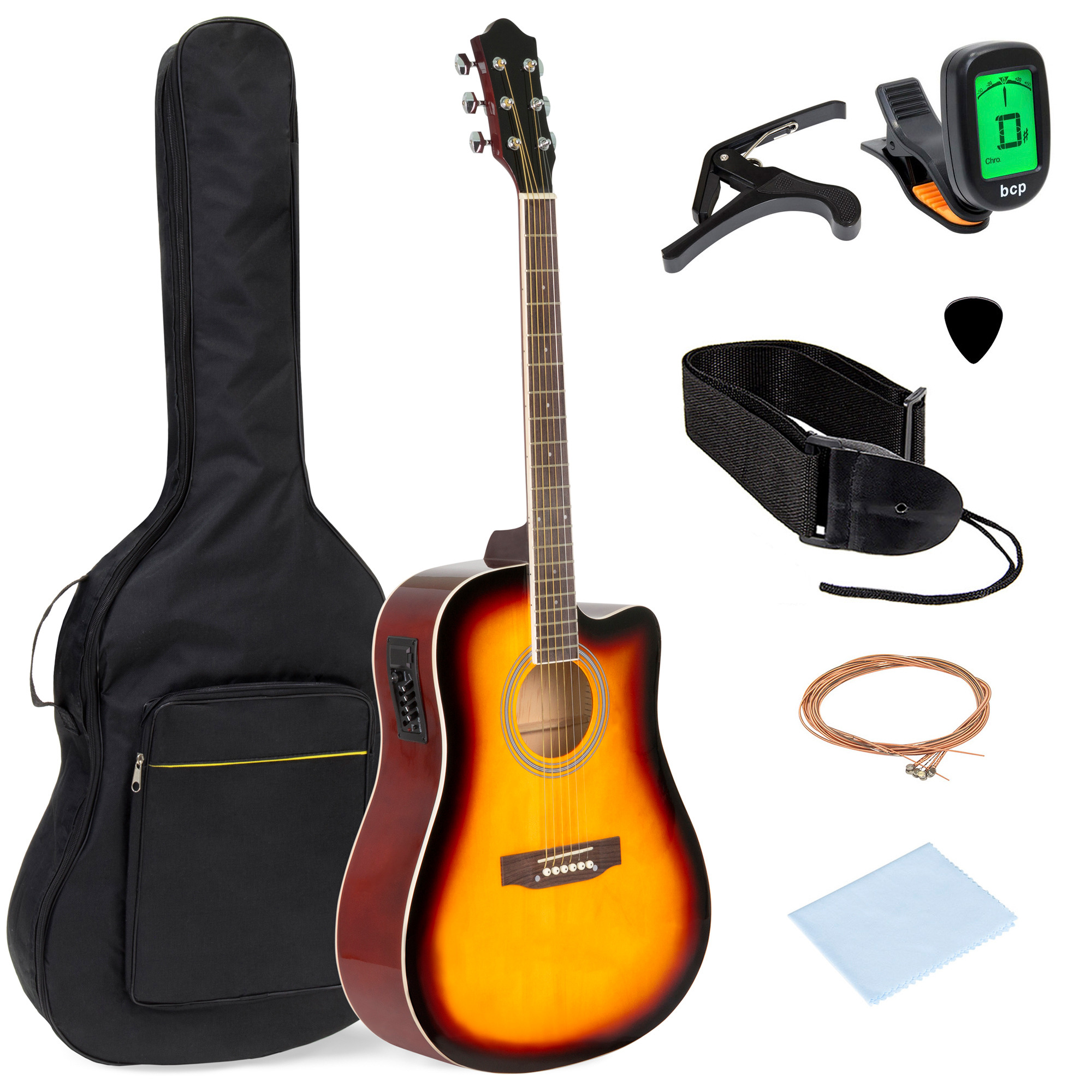 Best Choice Products Beginner Acoustic Electric Guitar Starter Set 41in