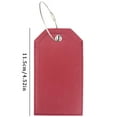 thumbnail image 2 of QLFSCXG Pu Leather Business Card Holder Luggage Tags Bag Baggage Tag Travel Identifier Suitcase Labels Red, 2 of 4