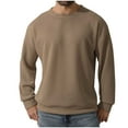 thumbnail image 1 of LOVZFMLL Vestes pour Hommes Sports Décontractés Manches Longues Couleur Unie Chandail Col Rond Base, 1 of 6