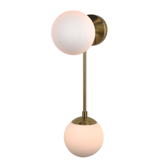 Duo Modern Contemporary LED Wall Sconce Brushed Brass