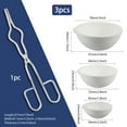 thumbnail image 6 of 1Bag Metal Melting Tool Sets including 3Pcs Mini DIY Crucible Quartz Melting Vessel and 1Pc Iron Crucible Tongs White Vessel: 5.6~9.1x5.3~8.6x2.3~3.9cm Inner Diameter: 4.5~7.8cm, 6 of 6