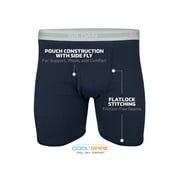 Gildan Mens Regular Leg Boxer Briefs, Navy/Charcoal/Stripe/Royal, Small