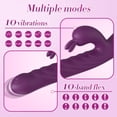 thumbnail image 3 of TLUDA Rechargeable Heated G Spot Vibrator Rabbit Vibrator Stimulator Personal Massager Sex Toys for Women Purple, 3 of 6