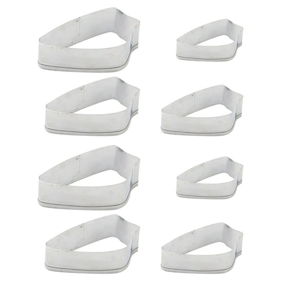 LOVERLYZ 8pcs of 2 Set Stainless Steel Biscuit Cutters Sugar Fondant Cookies Molds Candy Flower Cutting Die Petals Cutting Moulds for Home Baking Kitchen Shop (4pcs for One Set)