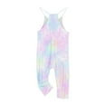 thumbnail image 2 of Odeerbi Kids Girls Summer Jumpsuit Tie-dye Bib Overalls Casual Sleeveless Rompers Long Pants with Pockets 5-14 Years Pink, 2 of 6