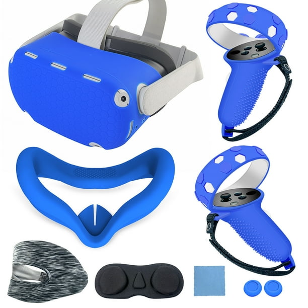 Funda protectora de silicona antideslizante y anticaídas para Meta/Oculus quest2, juego de 7 piezas, accesorios de realidad virtual