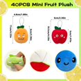 thumbnail image 2 of Xipegpa 40 Piezas Lindos Mini Juguetes de Peluche de Frutas Frutas Rellenas Coloridas Muñeca Rellena de Melocotón Naranja Suave para Favores de Fiesta Llavero Adorno para Bolsa de Regalos Rellenos de, 2 of 5