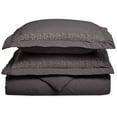thumbnail image 1 of Floral Microfiber Wrinkle-Resistant Duvet Cover and Embroidered Pillow Sham Set Charcoal / King/Cal King, 1 of 1