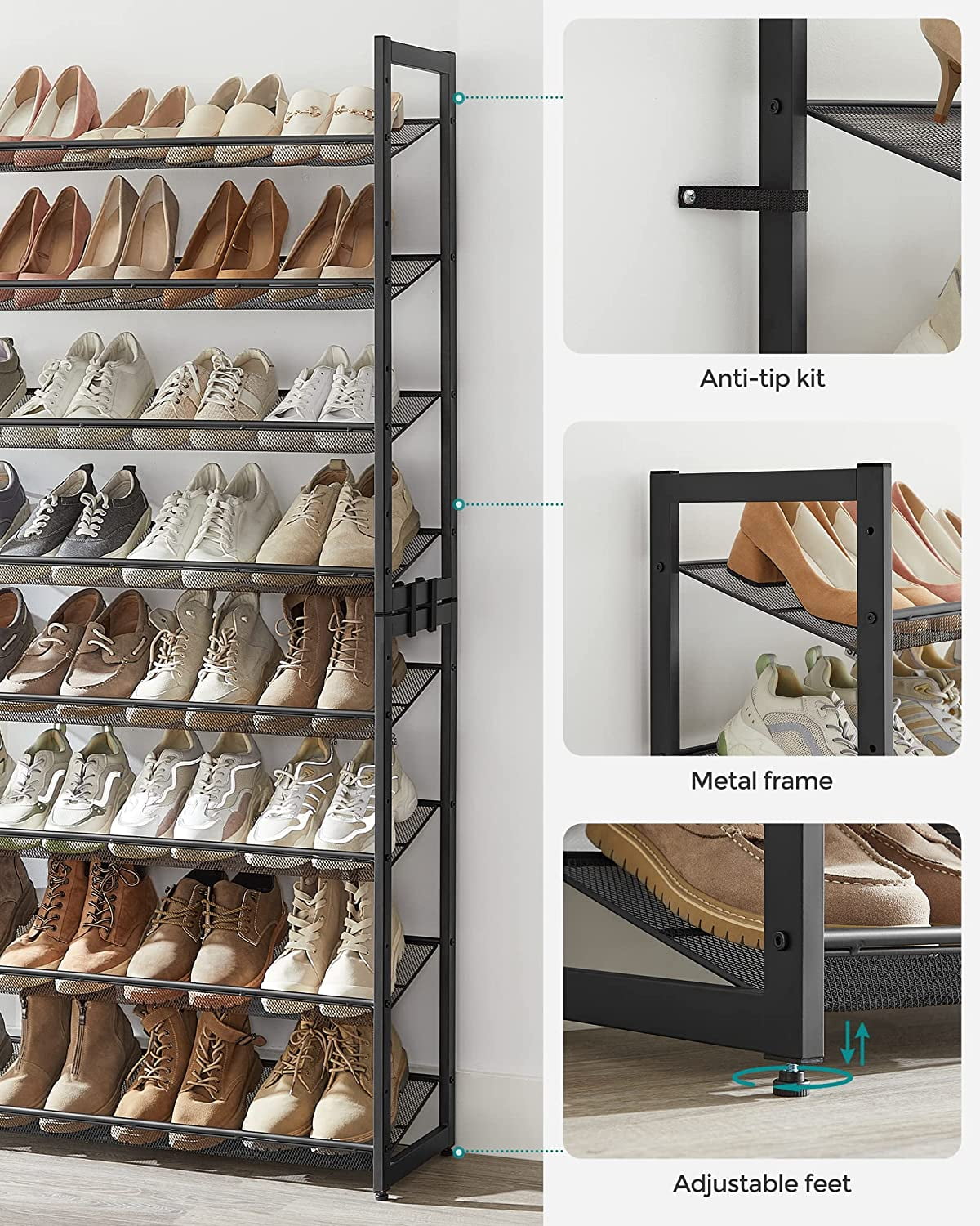 SHOE RACK in garage idea?? Maybe el Hubs can make it narrower and bring it  tall