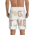 thumbnail image 3 of Easygdp Cat Yoga Time Men's Short Pajama Pants, Sleep Shorts, Household Pants, Casual Pants with Pockets - X-Large, 3 of 9