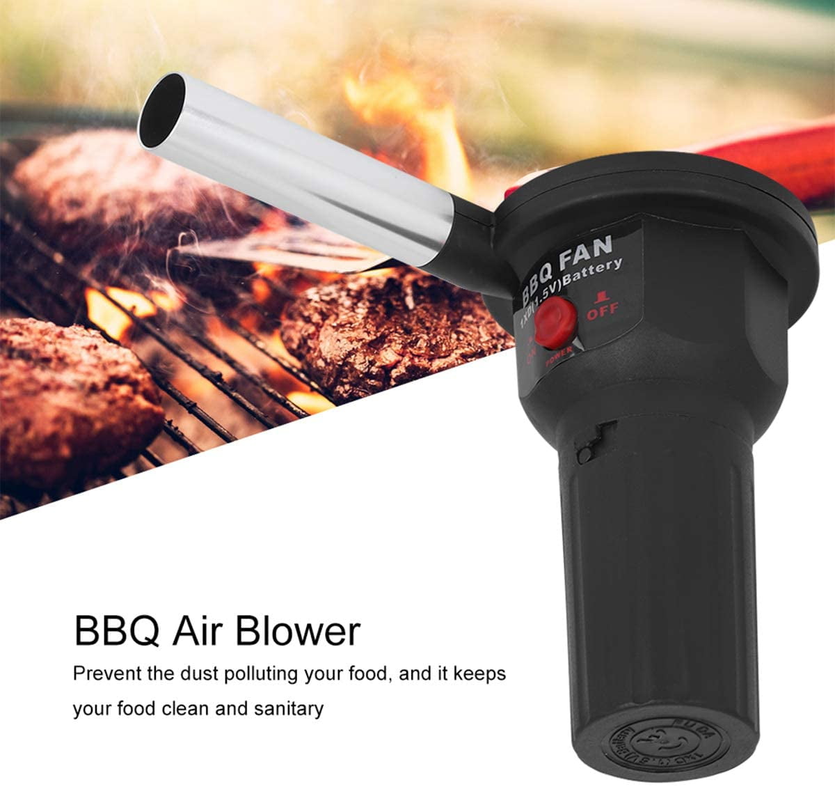 Portable Fan for Barbecue Air Blower Fire Blower  Outdoor Camping Hiking NEW 