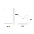thumbnail image 3 of Bath Rugs Set 2Pcs Non-Slip Absorbent Soft Yellow Marbling Bathroom Floor Mats Toilet Decor, 3 of 5