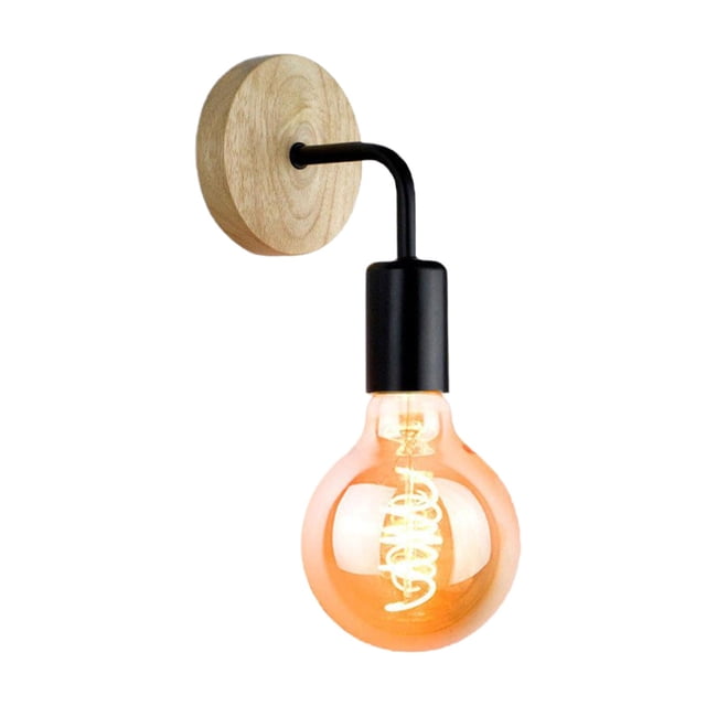 Lámpara de pared de cabecera creativa Baosity con base de madera blanca cálida para dormitorio decorativo Soporte de lámpara con luz LED Zulema lámpara de cabecera de pared