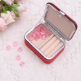 thumbnail image 3 of Raindrops Travel Necklace Organizer Mini Jewelry Box 1Set Red Rectangular Shape Portable for Women's Use, 3 of 8