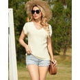 thumbnail image 6 of Attraco Womens Summer Sweaters Vest with Pockets V Neck Short Sleeve Pullover Tops, 6 of 7