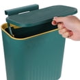 thumbnail image 3 of GARVALON Green Plastic Kitchen Compost Bin with Flip Lid and Hook for Convenient Hanging Use, Compact Size, 3 of 5