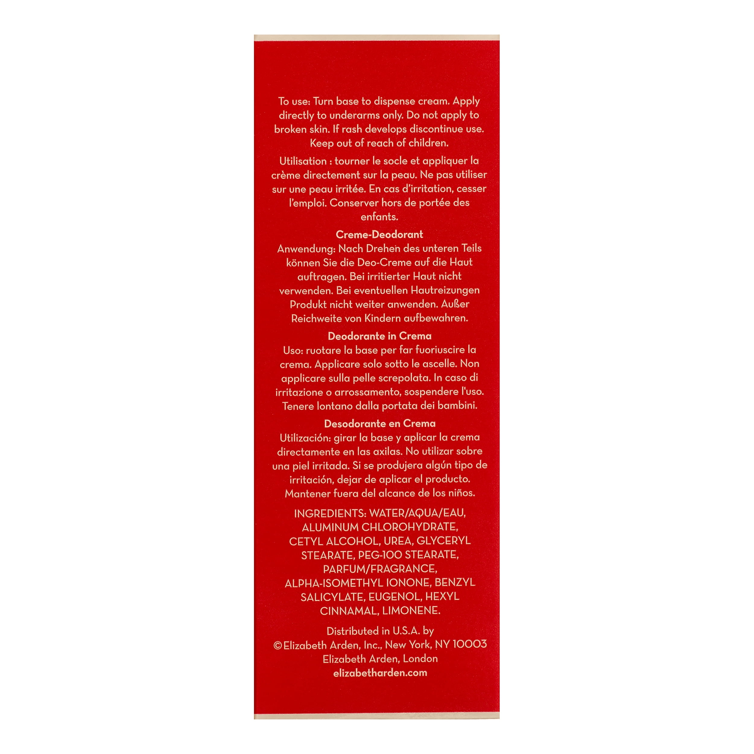 Elizabeth Arden Red Door Deodorant Cream Stick for Women, 1.5 Oz (3 PACK) ($45 Value)