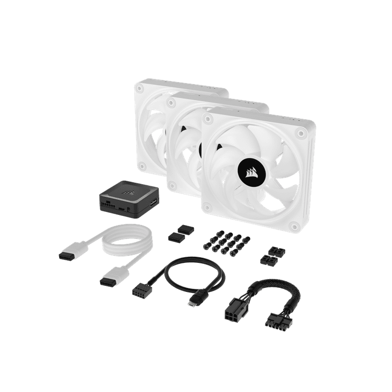 CORSAIR QX RGB Series, iCUE LINK QX120 RGB WHITE, 120mm Magnetic