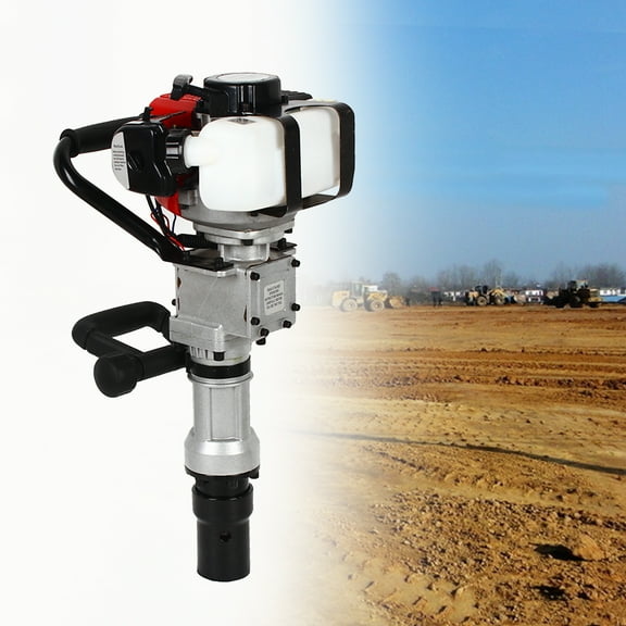 Dwellnix Gasoline Pile Driver, Powerful 900W 32.7cc Two-stroke Engine for Efficient Piling, Max Rotational Speed 8500RPM, with 0.9L Fuel Tank, for Construction Sites and Landscaping
