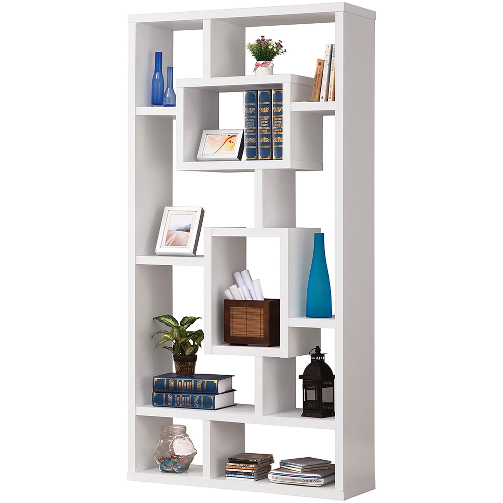 Coaster White Interlocking Bookcase