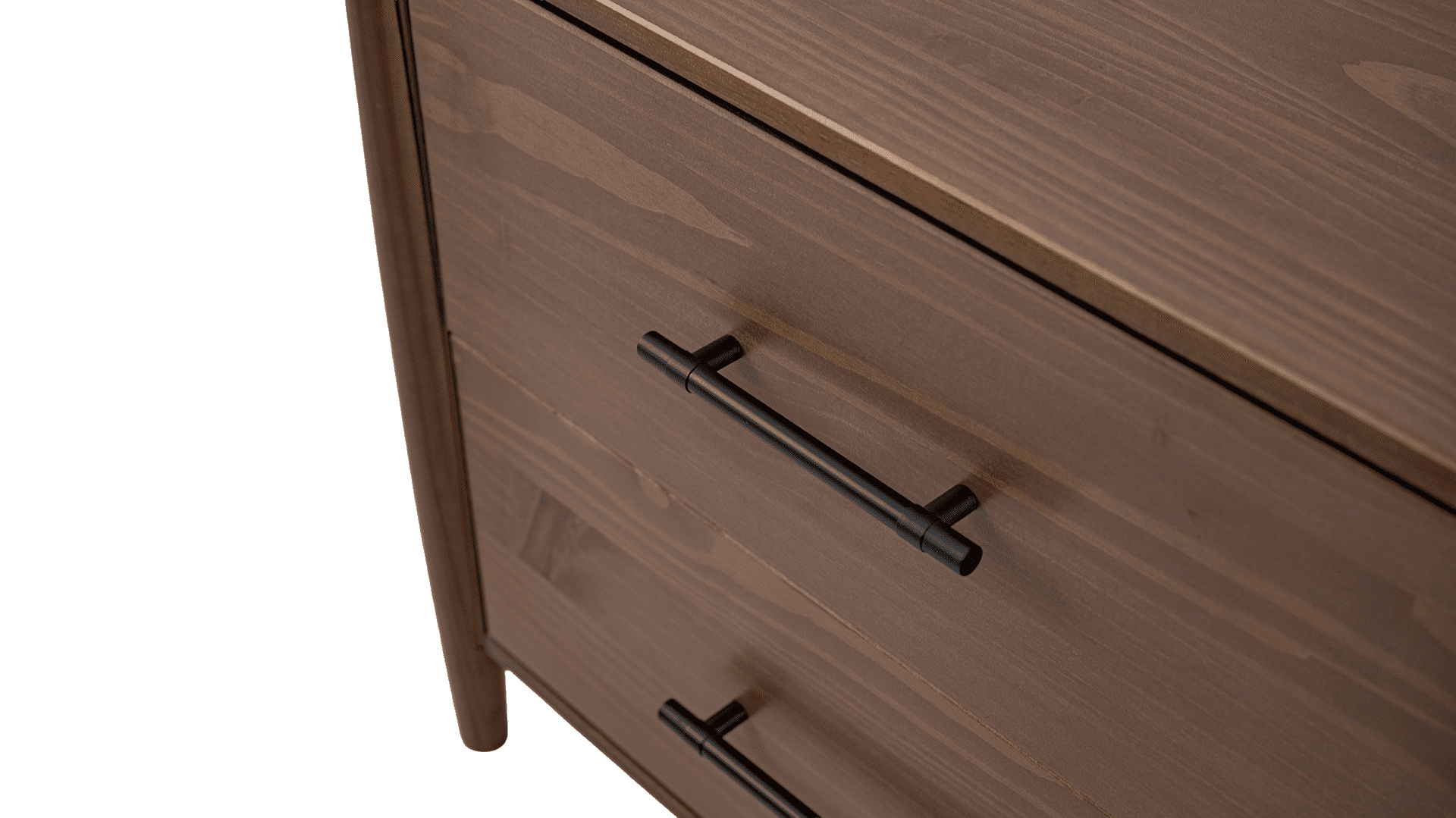Josiah Solid Wood 2 Drawers Nightstand Brown - for Adults and Teens
