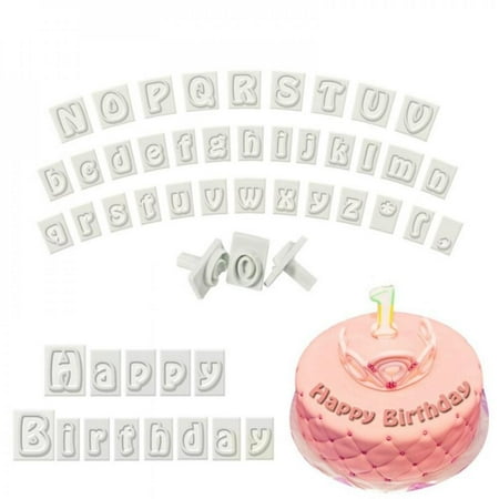 

Promotion Clearance 64PCS English Alphabet Symbol Fondant Cutting DIY Baking Tools Cake Tools