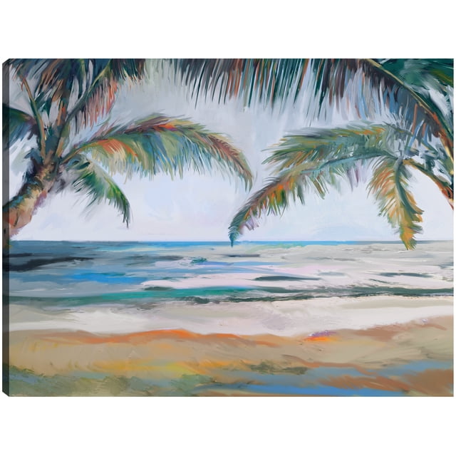 Cuadro Decorativo - Más allá de las palmeras Jr Impresión en canvas, estrechado