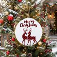 thumbnail image 5 of Welcome Sign for Front Door, Merry Christmas Round Metal Wall Art Wreaths, Plaid Xmas Elk Seasonal Winter Holiday Outdoor Indoor Wall Hanging Sign for Porch Decor Housewarming Gifts 5.9 Inch, 5 of 8