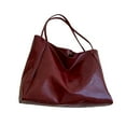 thumbnail image 2 of Womens Wine Faux Faux Leather Tote Bag, Everyday Shoulder Bag & Work Purse, Lightweight Vegan Faux Leather Carryall,Size Free Size, 2 of 4