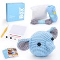 thumbnail image 1 of Kit de ganchillo CrochetBox Elephant con hilo y guía de vídeo, 1 of 7