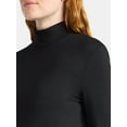 thumbnail image 3 of Time and Tru Women's Mock Neck Mini Dress with Long Sleeves, XS-XXXL, 3 of 4