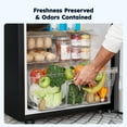 thumbnail image 2 of Simzlife 3.2 Cu ft Mini Refrigerator with Freezer, Two Door Compact Small Fridge Adjustable Removable Shelves, Black, 2 of 12