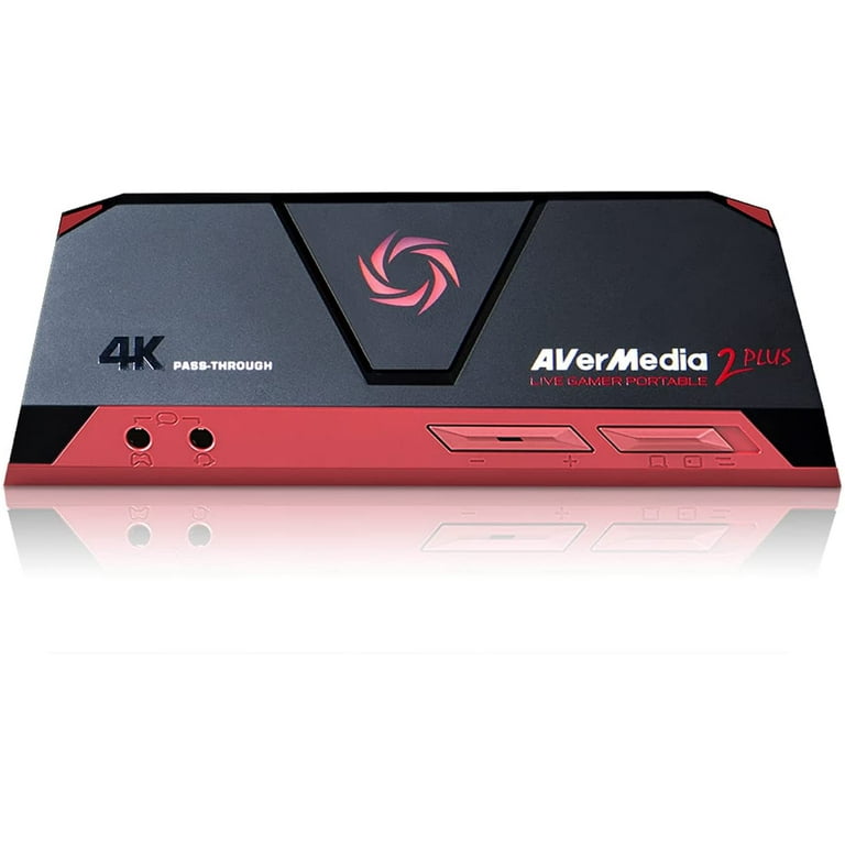 AVerMedia Live Gamer Portable 2 Plus, 4K Pass-Through, 4K Full HD 1080p60  USB Game Capture, Ultra Low Latency, Record, Stream, Plug & Play, Party  Chat ...