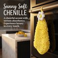 thumbnail image 4 of REGALWOVEN 1 Pack Chenille Hand Towel, Hanging Bathroom Hand Towels with Loops, Soft Absorbent Flower Towels Yellow 6" x 15", 4 of 7